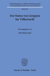Der Status von Gruppen im V&ouml;lkerrecht. - 