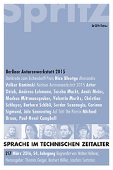 Berliner Autorenwerkstatt 2015 - 
