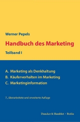 Handbuch des Marketing, Teilband I. - Werner Pepels