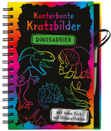 Kunterbunte Kratzbilder: Dinosaurier - 