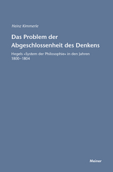 Das Problem der Abgeschlossenheit des Denkens - Heinz Kimmerle