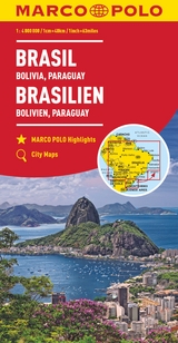 MARCO POLO Kontinentalkarte Brasilien, Bolivien, Paraguay, Uruguay 1:4 Mio. - 