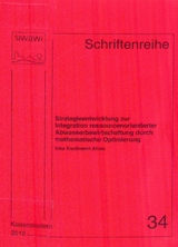 Strategieentwicklung zur Integration ressourcenorientierter Abwasserbewirtschaftung durch mathematische Optimierung - Inka Kaufmann Alves