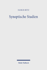 Synoptische Studien - Hans Dieter Betz