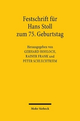 Festschrift für Hans Stoll zum 75. Geburtstag - 