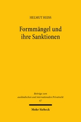 Formmängel und ihre Sanktionen - Helmut Heiss