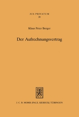 Der Aufrechnungsvertrag - Klaus P. Berger