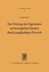 Der Entzug des Eigentums an beweglichen Sachen durch gutgläubigen Erwerb - Frank Peters