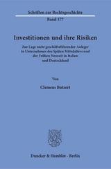 Investitionen und ihre Risiken. - Clemens Butzert