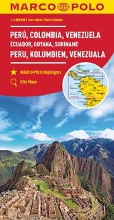 MARCO POLO Kontinentalkarte Peru, Kolumbien, Venezuela 1:4 Mio. - 