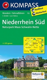 KOMPASS Wanderkarte Niederrhein S&uuml;d - Naturpark Maas - Schwalm - Nette - 