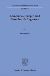 Kommunale B&uuml;rger- und Einwohnerbefragungen. - Arne Dittloff
