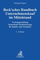 Beck'sches Handbuch Unternehmenskauf im Mittelstand - Ettinger, Jochen; Jaques, Henning