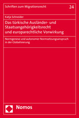 Das t&uuml;rkische Ausl&auml;nder- und Staatsangeh&ouml;rigkeitsrecht und europarechtliche Vorwirkung - Katja Schneider