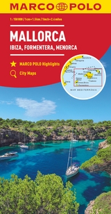MARCO POLO Regionalkarte Mallorca, Ibiza, Formentera, Menorca 1:150.000 - 