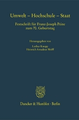 Umwelt &ndash; Hochschule &ndash; Staat. - 