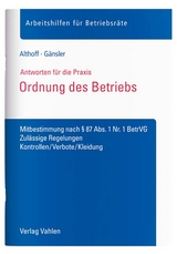 Ordnung des Betriebs - Lars Althoff, Karsten G&auml;nsler