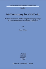 Die Umsetzung der AVMD-RL. - Anke K&ouml;tter