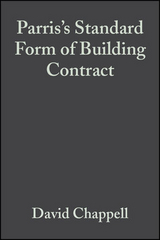 Parris's Standard Form of Building Contract - David Chappell