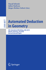 Automated Deduction in Geometry - 