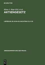 &sect;&sect; 84-91; Nachtrag zu &sect; 93 - 