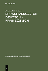 Sprachvergleich Deutsch - Franz&ouml;sisch - Peter Blumenthal