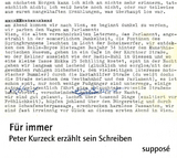 Für immer - Peter Kurzeck, Klaus Sander