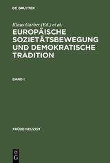 Europ&auml;ische Soziet&auml;tsbewegung und demokratische Tradition - 