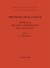 Opuscula de rebus mirabilibus et de longaevis -  Phlegon <  Trallianus>  