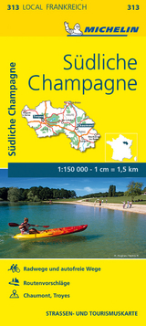 Michelin Karte S&uuml;dliche Champagne. Aube, Haute-Marne