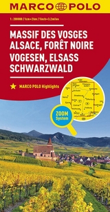 MARCO POLO Karte Frankreich Vogesen, Elsass, Schwarzwald 1:200 000 - 