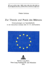Zur Theorie und Praxis des Bl&uuml;mens - Frieder Sch&uuml;lein