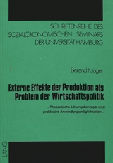 Externe Effekte der Produktion als Problem der Wirtschaftspolitik - Berend Kr&uuml;ger