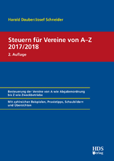 Steuern für Vereine von A-Z 2017/2018 - Dauber, Harald; Schneider, Josef