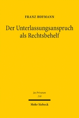 Der Unterlassungsanspruch als Rechtsbehelf - Franz Hofmann