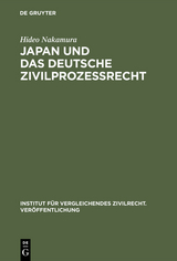 Japan und das deutsche Zivilprozessrecht - Hideo Nakamura