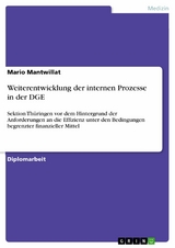 Weiterentwicklung der internen Prozesse in der DGE - Mario Mantwillat