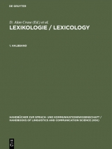 Lexikologie / Lexicology. 1. Halbband - 