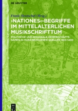 'Nationes'-Begriffe im mittelalterlichen Musikschrifttum - 