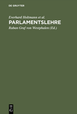Parlamentslehre - J&uuml;rgen Bellers, Dieter Engels, Oscar W. Gabriel, Everhard Holtmann, Uwe Jun, Leo Ki&szlig;ler, Alexander Ro&szlig;nagel, Gerlinde Sommer, Wolfgang Ullmann, Klaus Krimmer