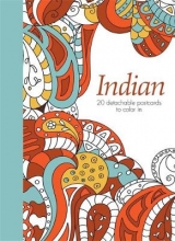Indian: 20 detachable postcards to colour in - 
