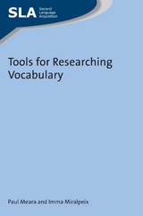 Tools for Researching Vocabulary - Paul Meara, Imma Miralpeix