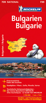 Michelin Karte Bulgarien. Bulgarie - 