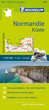 Michelin Karte Normandie K&uuml;ste. C&ocirc;te normande de Dieppe aux plages du d&eacute;barquement