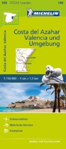 Michelin Karte Costa del Azahar, Valencia und Umgebung. Environs de Valence