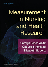 Measurement in Nursing and Health Research - Elizabeth Lenz