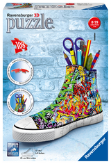 Ravensburger 3D Puzzle 12535 Sneaker Graffiti - Praktischer Stiftehalter - 108 Teile - Schreibtisch-Organizer f&uuml;r Kinder ab 8 Jahren