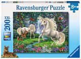 Ravensburger Kinderpuzzle - 12838 Geheimnisvolle Einh&ouml;rner - Einhorn-Puzzle f&uuml;r Kinder ab 8 Jahren, mit 200 Teilen im XXL-Format