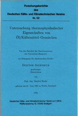 Untersuchung thermophysikalischer Eigenschaften von &Ouml;l/K&auml;ltemittel-Gemischen - Manfred Burke