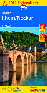 ADFC-Regionalkarte Region Rhein/Neckar, 1:75.000, reiß- und wetterfest, GPS-Tracks Download - 